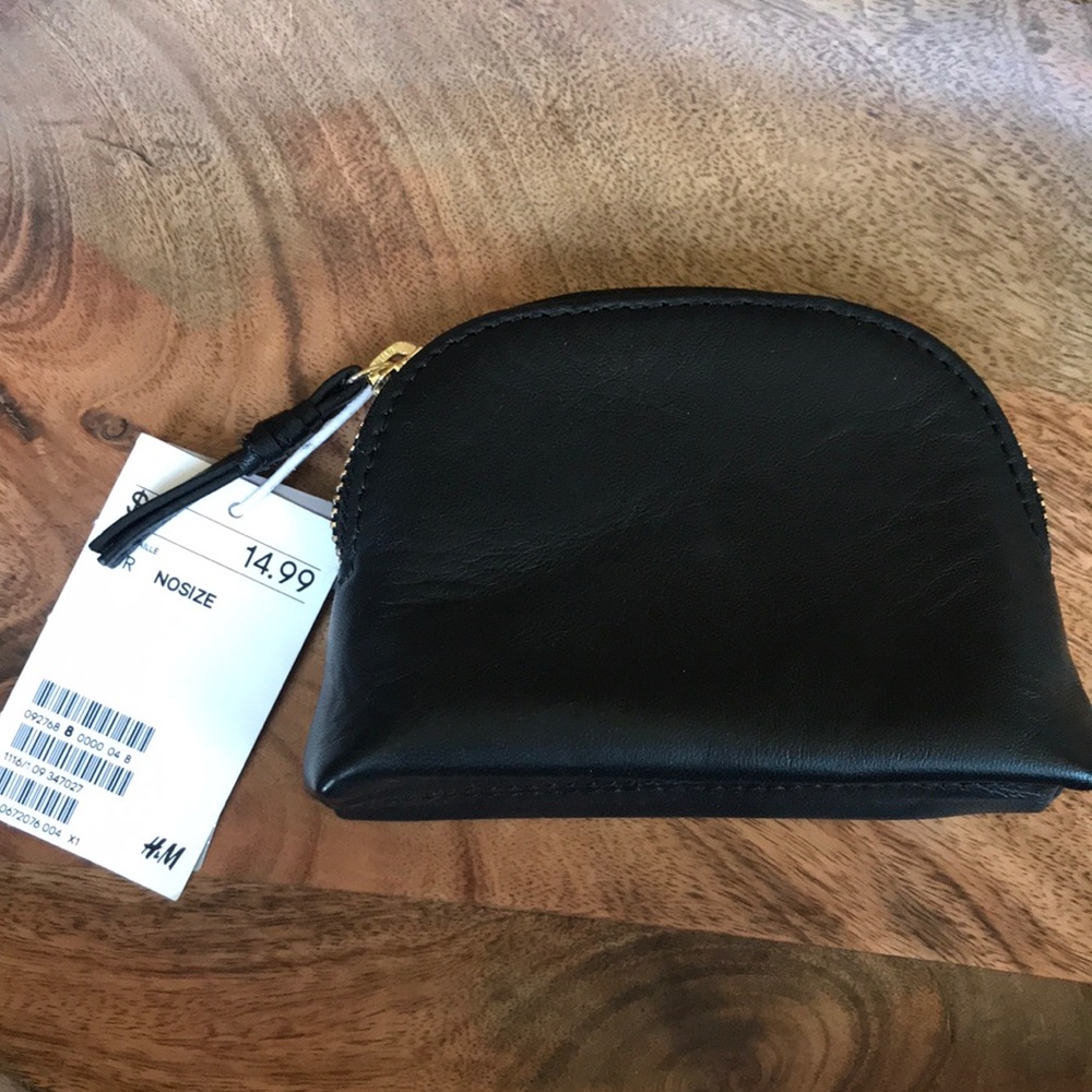🆕 {H&M} Black Genuine Leather Bag. New with tags.